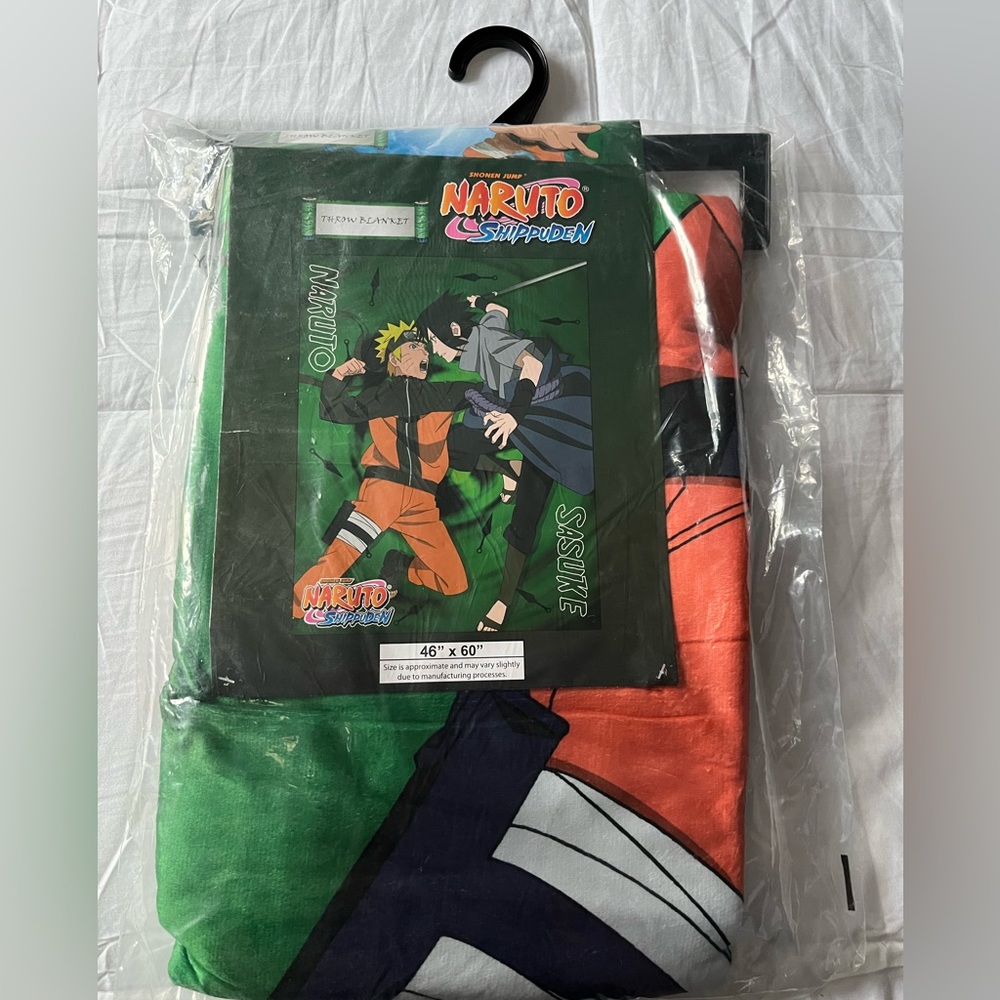 Naruto Shippuden Naruto VS Sasuke Throw Blanket